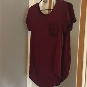 Maroon loose fit comfy tee